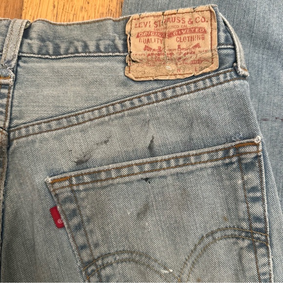 💚 Vintage Levi’s 569 Loose Straight Blue Distressed Jeans (W30 L30) (22) - Picture 12 of 12